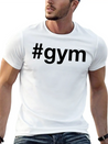 GYM Hashtag Fitness Powerlifting Weightlifting Lightweight Cotton T-Shirt – Daily Comfort Graphic Shirt