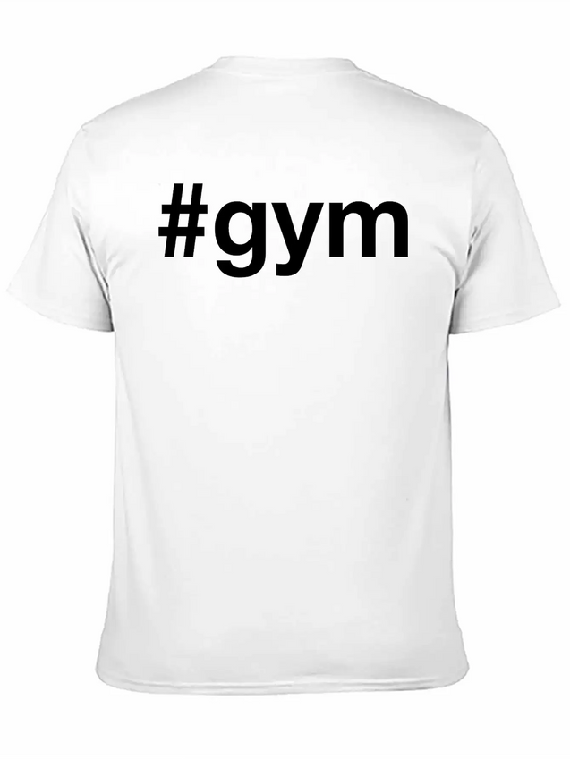 GYM Hashtag Fitness Powerlifting Weightlifting Lightweight Cotton T-Shirt – Daily Comfort Graphic Shirt