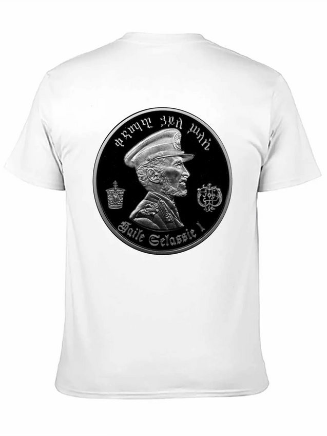 Haile Selassie - Jah Rastafari - Emperor Ethiopia Lightweight Cotton T-Shirt – Daily Comfort Graphic Shirt