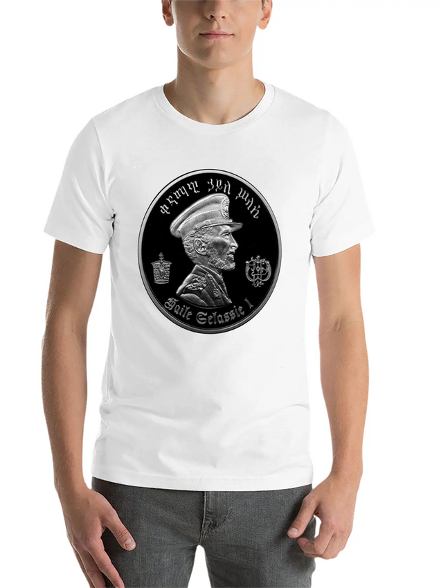 Haile Selassie - Jah Rastafari - Emperor Ethiopia Lightweight Cotton T-Shirt – Daily Comfort Graphic Shirt