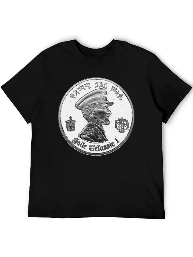 Haile Selassie - Jah Rastafari - Emperor Ethiopia Lightweight Cotton T-Shirt – Daily Comfort Graphic Shirt