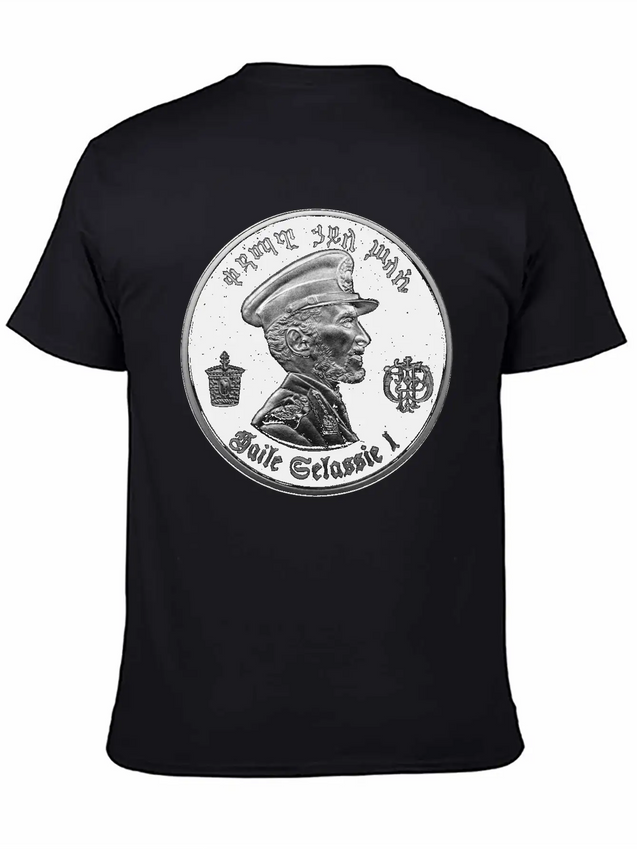 Haile Selassie - Jah Rastafari - Emperor Ethiopia Lightweight Cotton T-Shirt – Daily Comfort Graphic Shirt