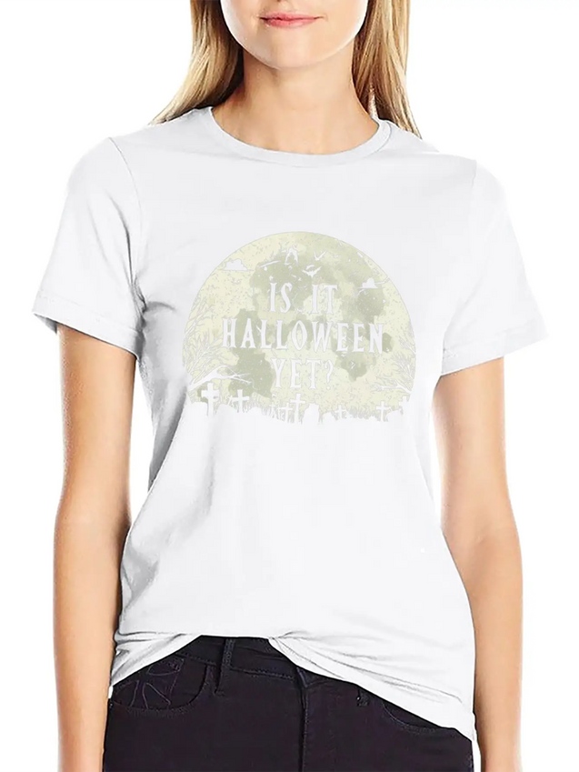 Halloween Anticipation Lightweight Cotton T-Shirt – Daily Comfort Graphic Shirt