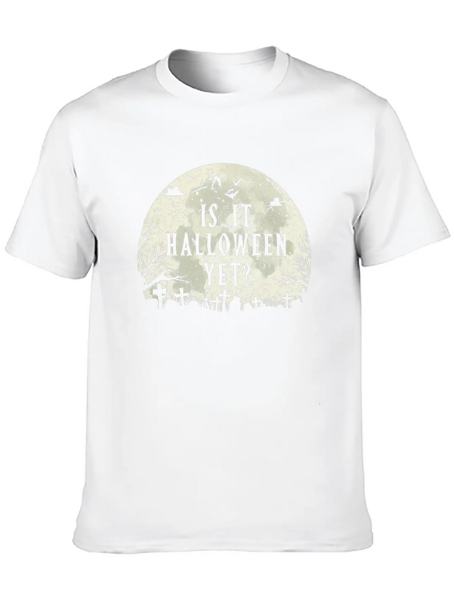 Halloween Anticipation Lightweight Cotton T-Shirt – Daily Comfort Graphic Shirt