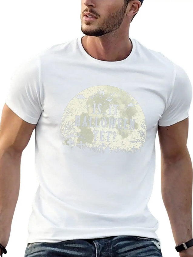 Halloween Anticipation Lightweight Cotton T-Shirt – Daily Comfort Graphic Shirt