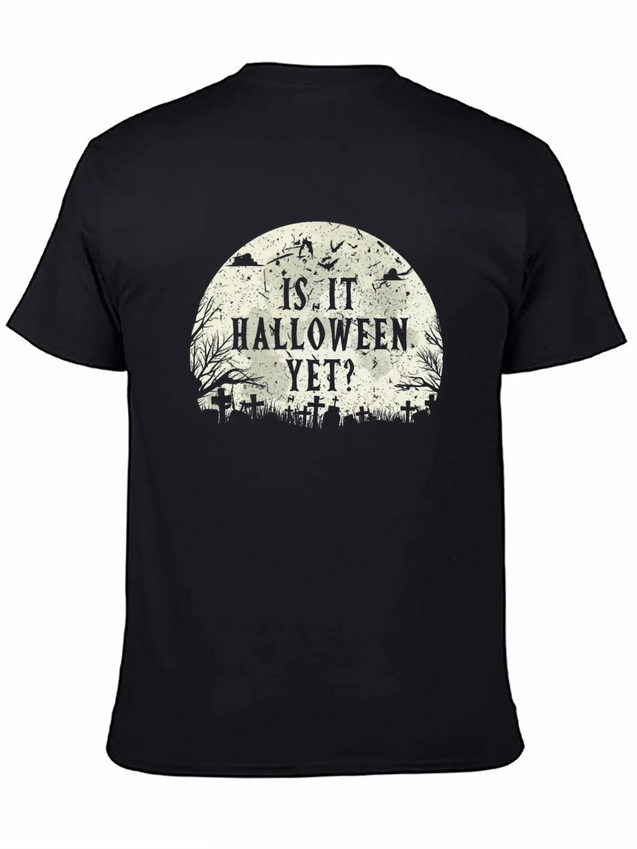 Halloween Anticipation Lightweight Cotton T-Shirt – Daily Comfort Graphic Shirt