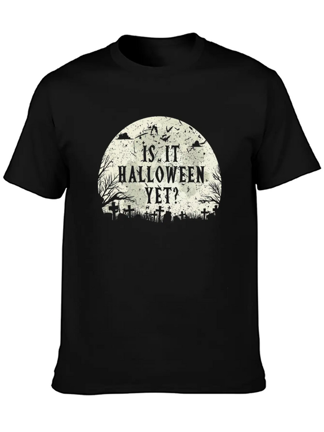 Halloween Anticipation Lightweight Cotton T-Shirt – Daily Comfort Graphic Shirt