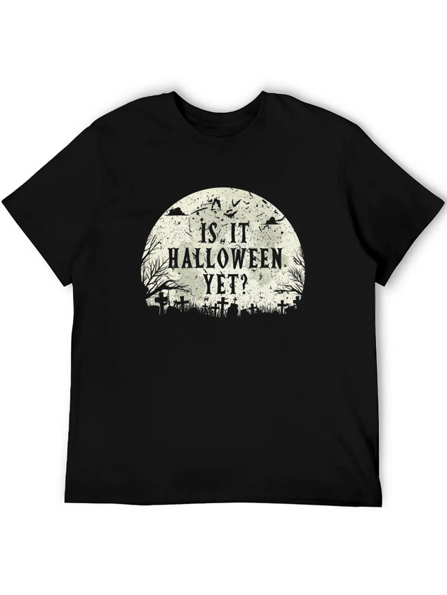 Halloween Anticipation Lightweight Cotton T-Shirt – Daily Comfort Graphic Shirt