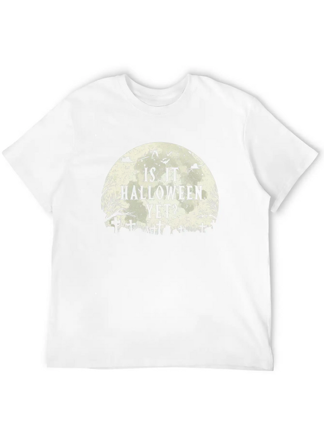 Halloween Anticipation Lightweight Cotton T-Shirt – Daily Comfort Graphic Shirt