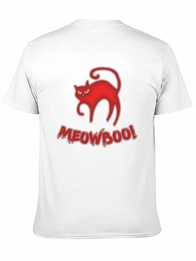 Halloween Fear Horror Spooky Cat Scary Lightweight Cotton T-Shirt – Daily Comfort Graphic Shirt