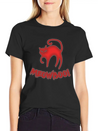 Halloween Fear Horror Spooky Cat Scary Lightweight Cotton T-Shirt – Daily Comfort Graphic Shirt