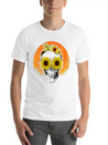 Halloween Sunflower Skull Lightweight Cotton T-Shirt – Daily Comfort Graphic Shirt