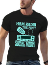 Ham Radio The First Social Media Operator Amateur Lightweight Cotton T-Shirt – Daily Comfort Graphic Shirt