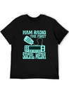 Ham Radio The First Social Media Operator Amateur Lightweight Cotton T-Shirt – Daily Comfort Graphic Shirt