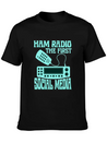 Ham Radio The First Social Media Operator Amateur Lightweight Cotton T-Shirt – Daily Comfort Graphic Shirt