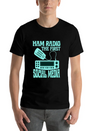 Ham Radio The First Social Media Operator Amateur Lightweight Cotton T-Shirt – Daily Comfort Graphic Shirt
