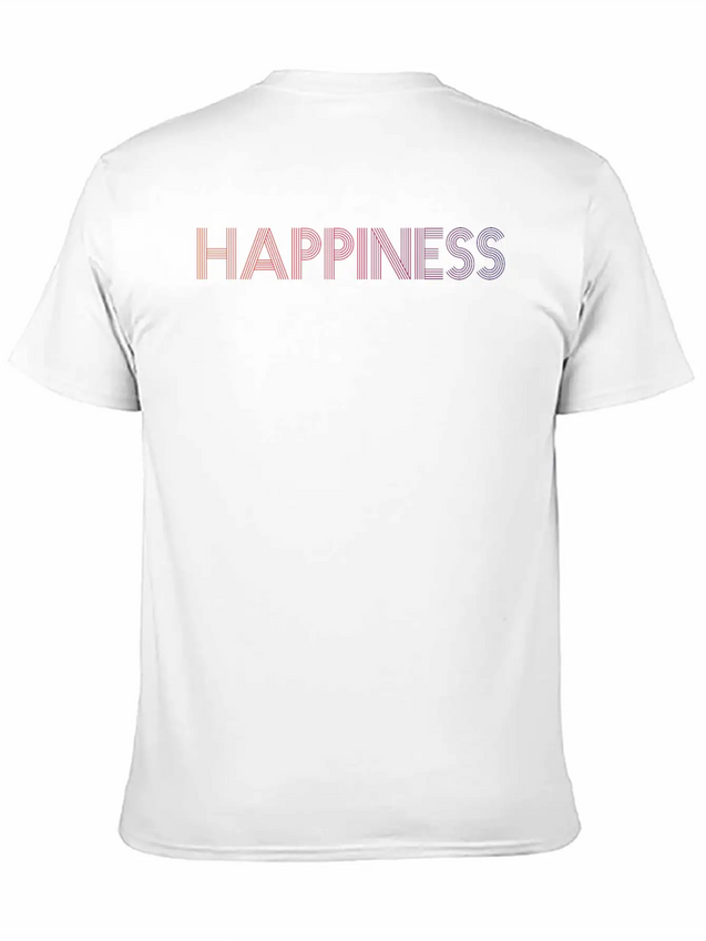 HAPPINESS GRADIENT RED DARK Lightweight Cotton T-Shirt – Daily Comfort Graphic Shirt