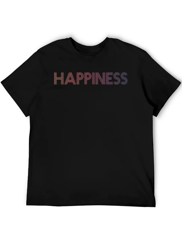 HAPPINESS GRADIENT RED DARK Lightweight Cotton T-Shirt – Daily Comfort Graphic Shirt