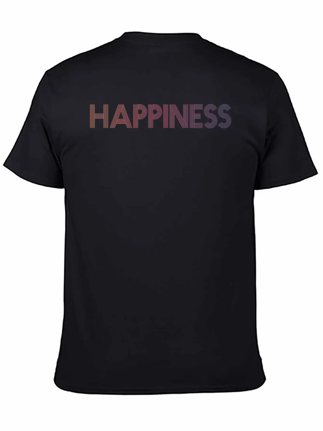 HAPPINESS GRADIENT RED DARK Lightweight Cotton T-Shirt – Daily Comfort Graphic Shirt