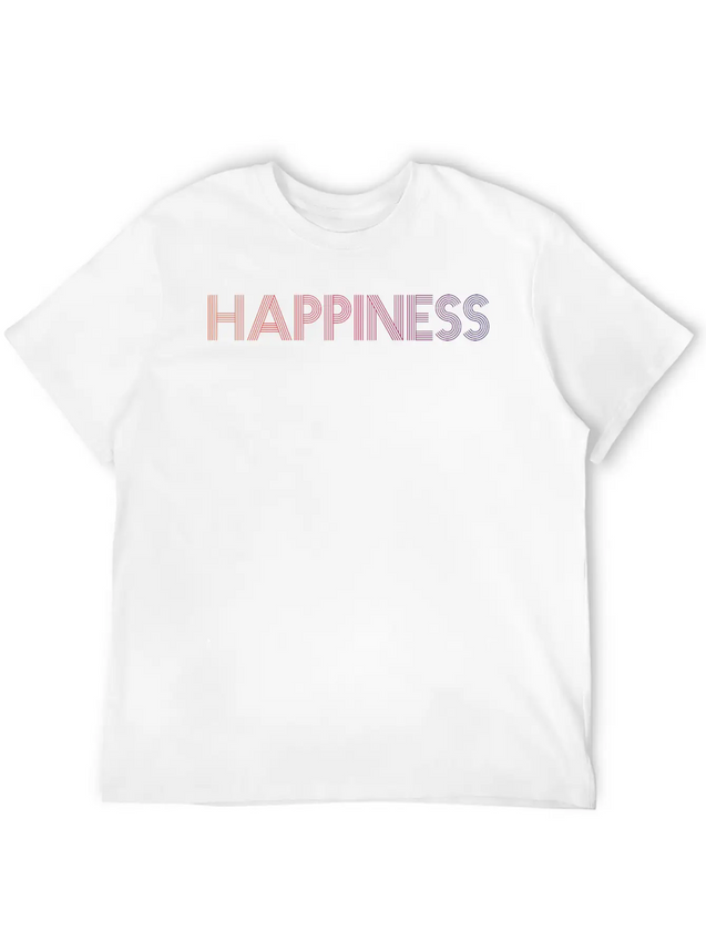 HAPPINESS GRADIENT RED DARK Lightweight Cotton T-Shirt – Daily Comfort Graphic Shirt