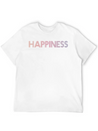 HAPPINESS GRADIENT RED DARK Lightweight Cotton T-Shirt – Daily Comfort Graphic Shirt