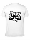 Happy Fathers Day Phrase Hand Drawn Lettering Lightweight Cotton T-Shirt – Daily Comfort Graphic Shirt