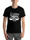 Happy Fathers Day Phrase Hand Drawn Lettering Lightweight Cotton T-Shirt – Daily Comfort Graphic Shirt