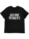 Happy Life Positive Mindset Self Confidence Lightweight Cotton T-Shirt – Daily Comfort Graphic Shirt