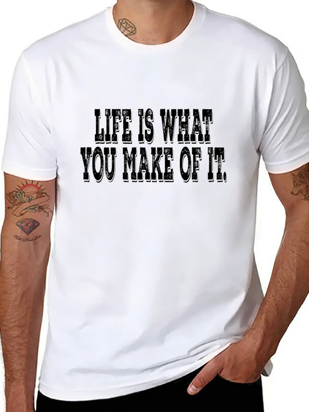 Happy Life Positive Mindset Self Confidence Lightweight Cotton T-Shirt – Daily Comfort Graphic Shirt