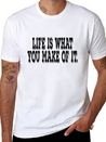 Happy Life Positive Mindset Self Confidence Lightweight Cotton T-Shirt – Daily Comfort Graphic Shirt