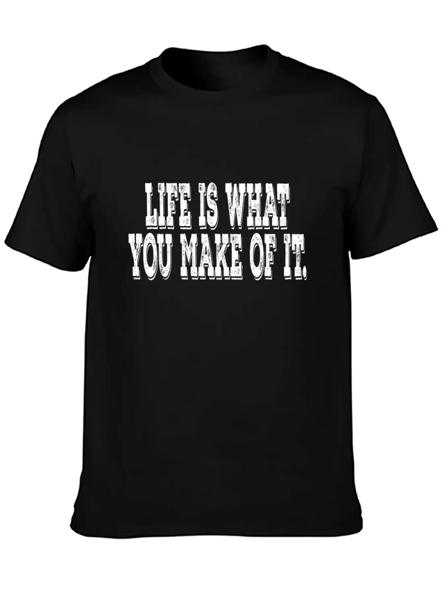 Happy Life Positive Mindset Self Confidence Lightweight Cotton T-Shirt – Daily Comfort Graphic Shirt