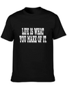 Happy Life Positive Mindset Self Confidence Lightweight Cotton T-Shirt – Daily Comfort Graphic Shirt