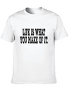 Happy Life Positive Mindset Self Confidence Lightweight Cotton T-Shirt – Daily Comfort Graphic Shirt