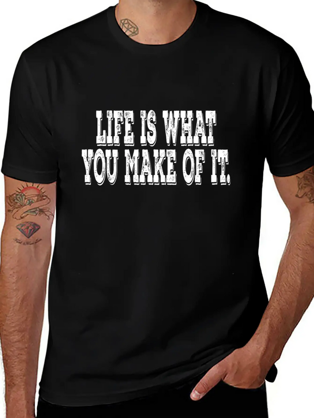 Happy Life Positive Mindset Self Confidence Lightweight Cotton T-Shirt – Daily Comfort Graphic Shirt