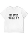 Happy Life Positive Mindset Self Confidence Lightweight Cotton T-Shirt – Daily Comfort Graphic Shirt