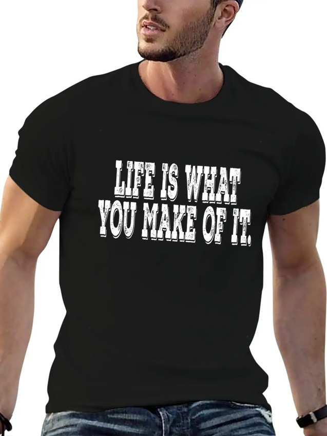 Happy Life Positive Mindset Self Confidence Lightweight Cotton T-Shirt – Daily Comfort Graphic Shirt