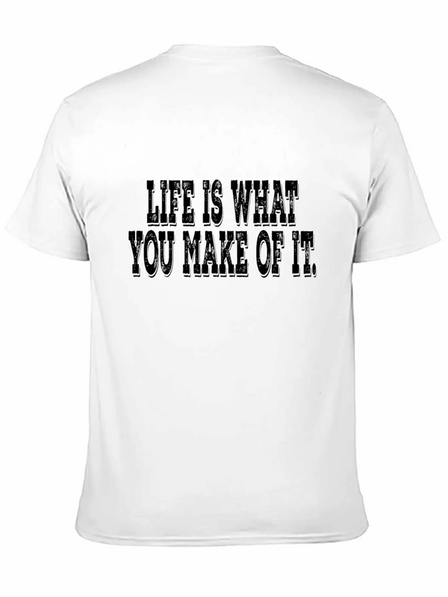 Happy Life Positive Mindset Self Confidence Lightweight Cotton T-Shirt – Daily Comfort Graphic Shirt