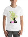 Harmonious Arrangement Of Bamboo, Stones & Flower Lightweight Cotton T-Shirt – Daily Comfort Graphic Shirt