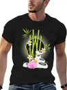 Harmonious Arrangement Of Bamboo, Stones & Flower Lightweight Cotton T-Shirt – Daily Comfort Graphic Shirt