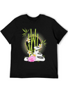 Harmonious Arrangement Of Bamboo, Stones & Flower Lightweight Cotton T-Shirt – Daily Comfort Graphic Shirt