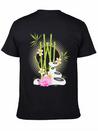 Harmonious Arrangement Of Bamboo, Stones & Flower Lightweight Cotton T-Shirt – Daily Comfort Graphic Shirt