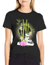 Harmonious Arrangement Of Bamboo, Stones & Flower Lightweight Cotton T-Shirt – Daily Comfort Graphic Shirt