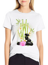 Harmonious Arrangement Of Bamboo, Stones & Flower Lightweight Cotton T-Shirt – Daily Comfort Graphic Shirt