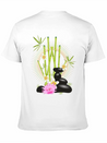 Harmonious Arrangement Of Bamboo, Stones & Flower Lightweight Cotton T-Shirt – Daily Comfort Graphic Shirt