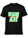 Hawaii Lettering | Orchids Flowers USA Lightweight Cotton T-Shirt – Daily Comfort Graphic Shirt