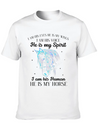 He Is My Horse Great Gift For Horse Lovers Lightweight Cotton T-Shirt – Daily Comfort Graphic Shirt
