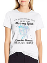 He Is My Horse Great Gift For Horse Lovers Lightweight Cotton T-Shirt – Daily Comfort Graphic Shirt