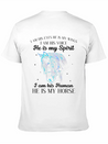He Is My Horse Great Gift For Horse Lovers Lightweight Cotton T-Shirt – Daily Comfort Graphic Shirt