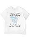 He Is My Horse Great Gift For Horse Lovers Lightweight Cotton T-Shirt – Daily Comfort Graphic Shirt