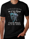He Is My Horse Great Gift For Horse Lovers Lightweight Cotton T-Shirt – Daily Comfort Graphic Shirt